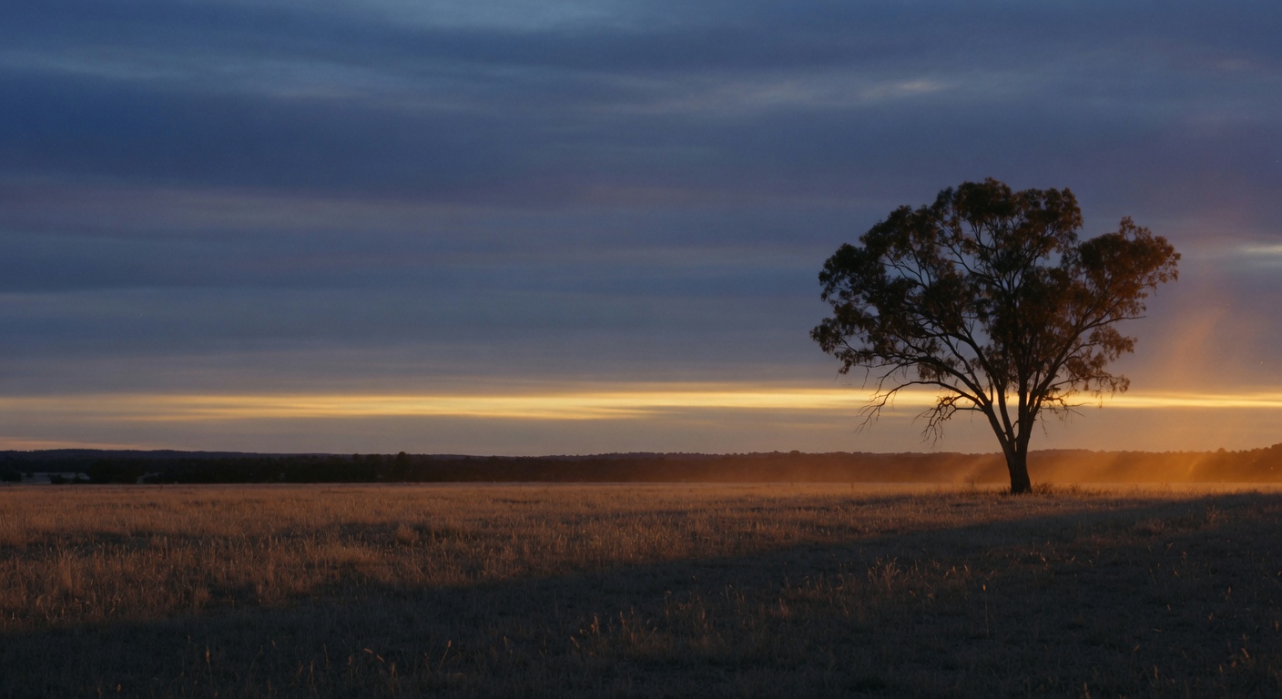 A paddock at last light